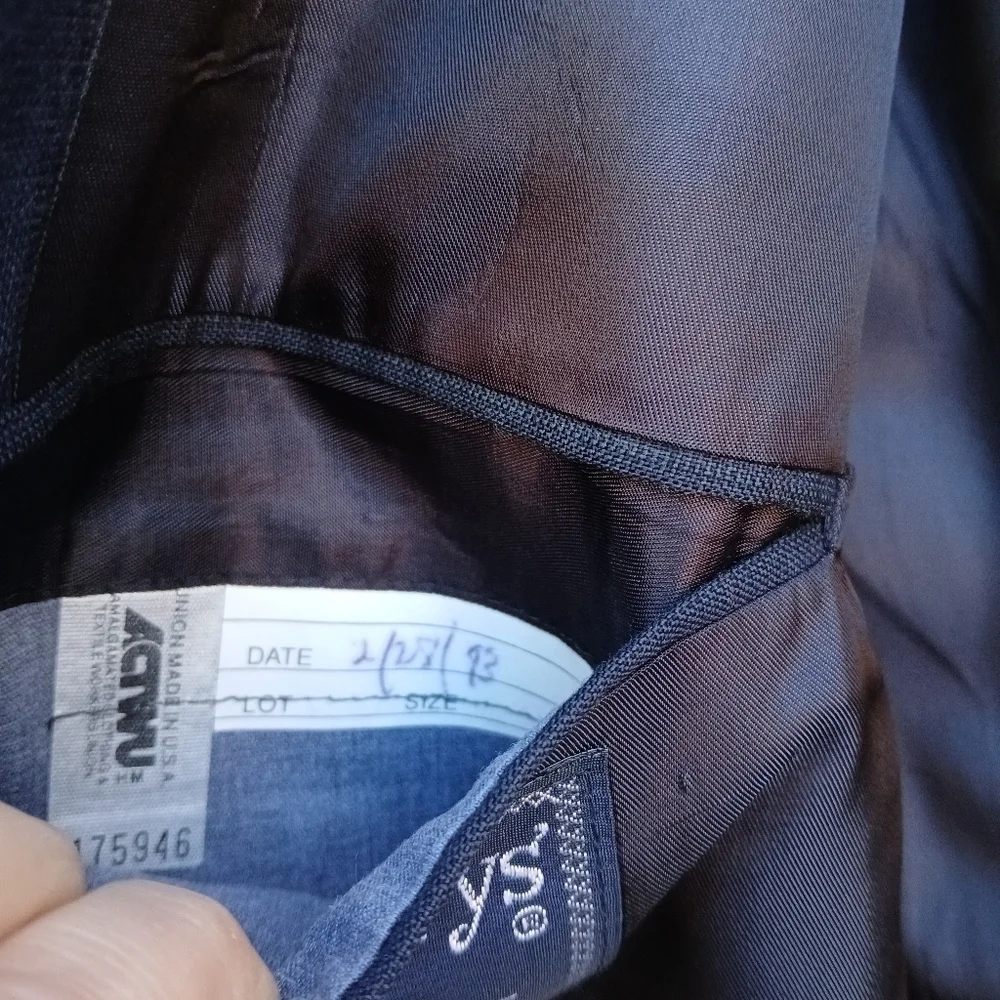 Vintage Burberrys' Wool Sport Coat Navy